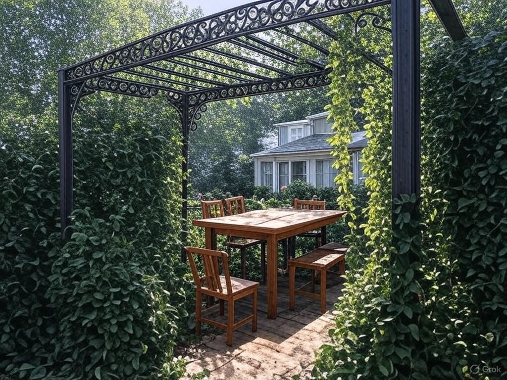 Comment créer un jardin d’hiver avec une pergola en fer forgé ? - Mon